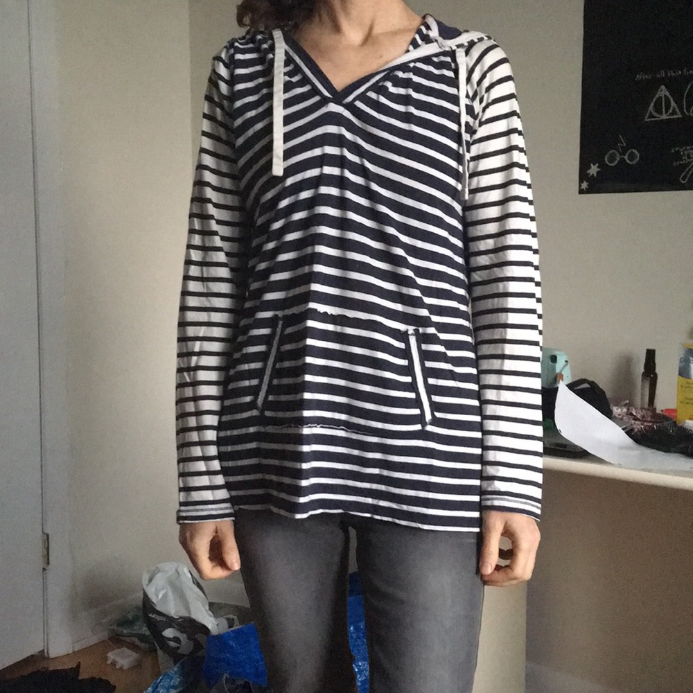 Striped blue hoodie